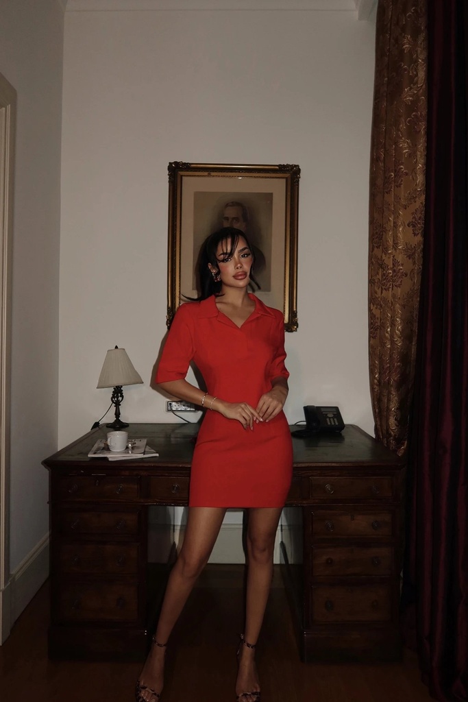 Red Chriselda Dress