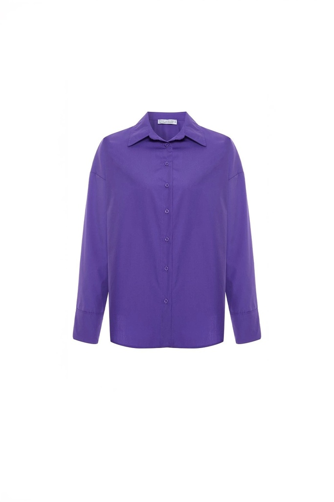 Purple Button Front Shirt