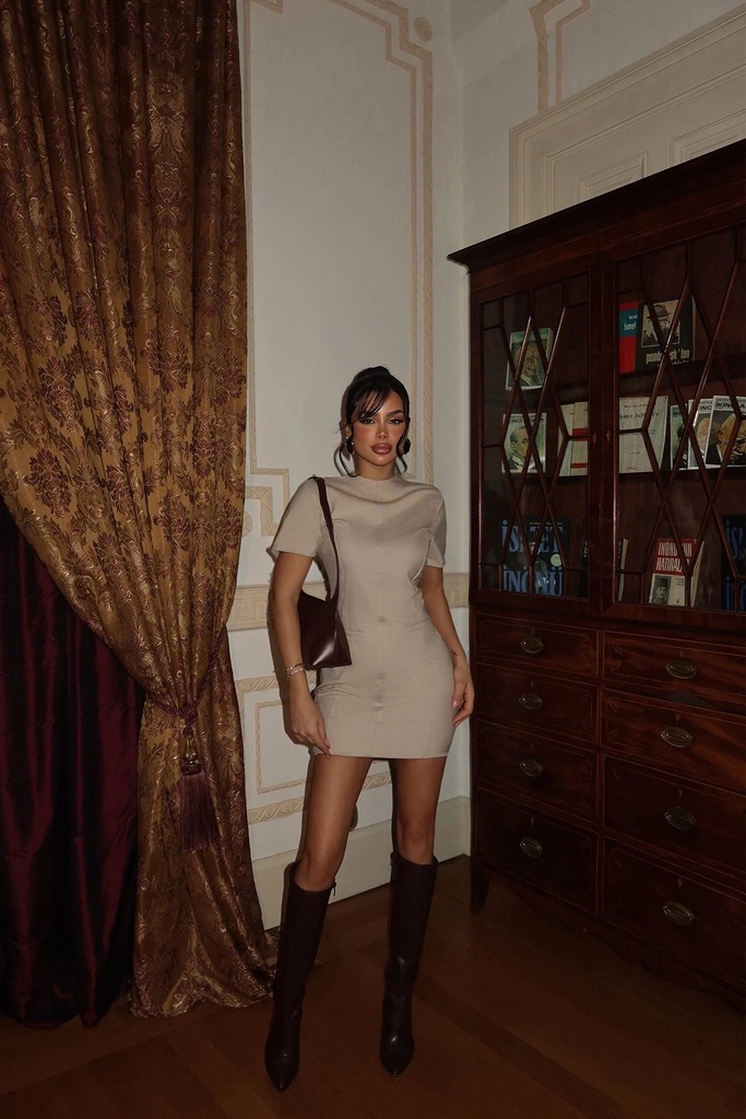 Cream Tiya Mini Dress