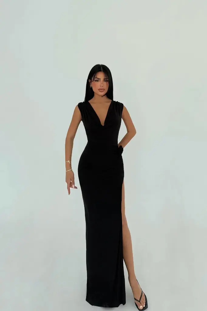 Black Rose Detail Dress