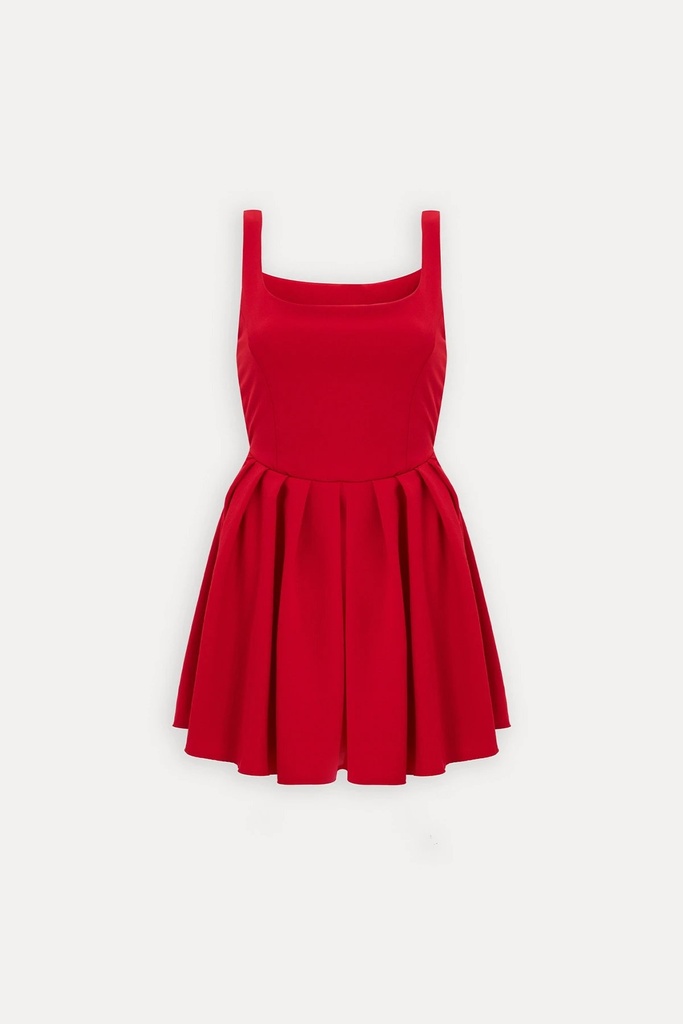 Red Strap Mini Dress