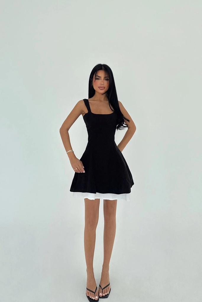 Black Strap Mini Dress