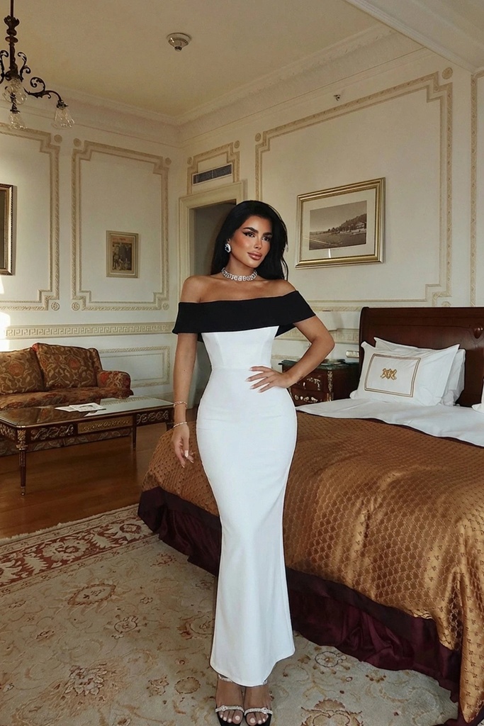 White Basic Midi Dress