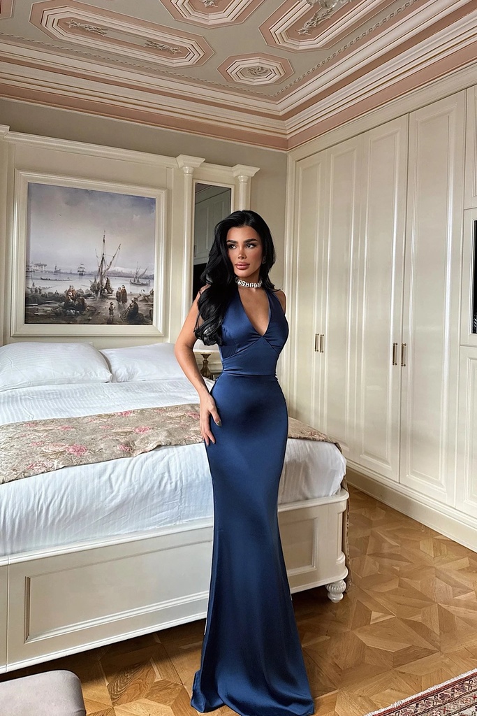 Navy Blue Sartoria Long Dress