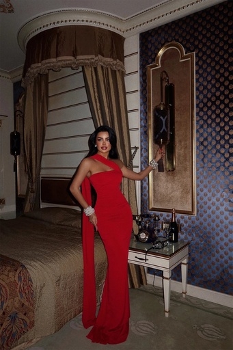 Црвен фустан со многу опции Линкови