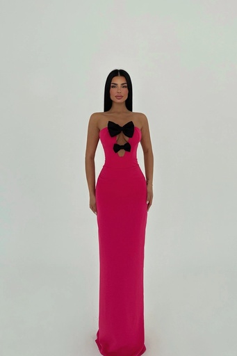 Fuchsia Arco Bow Detail Dress
