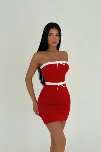 Red Tied Mini Dress