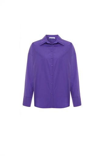 Purple Button Front Shirt