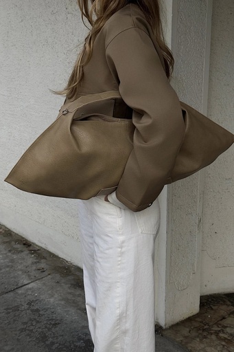 Cream Marlon Leather Bag