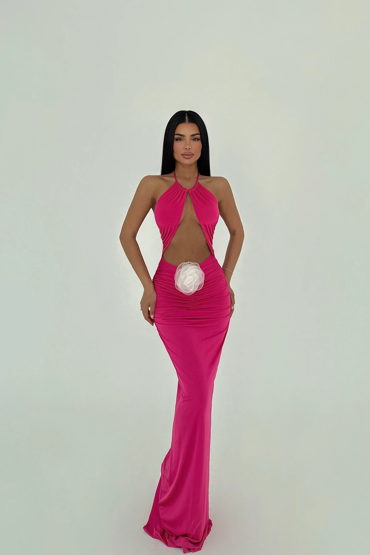 Fuchsia Back Detail Dress
