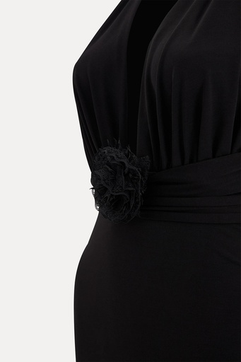 Black Rose Detail Dress