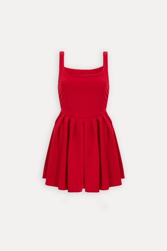 Red Strap Mini Dress