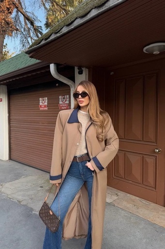 Brown Aldabella Trench Coat