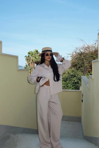 Beige Trouser Suit