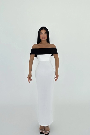 White Basic Midi Dress