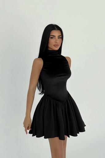 Black Velvet Mini Dress