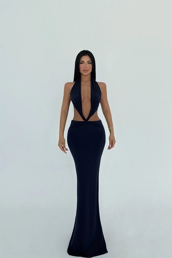 Navy Blue Tie Dress