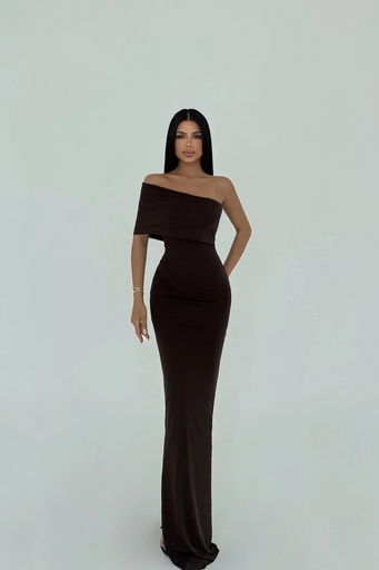 Brown Vanya Single Sleeve Dress