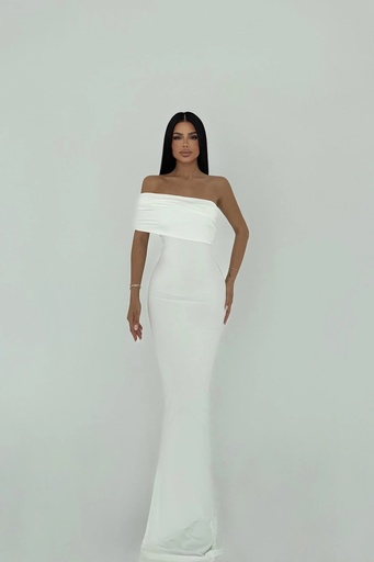 White Vanya Single Sleeve Dress
