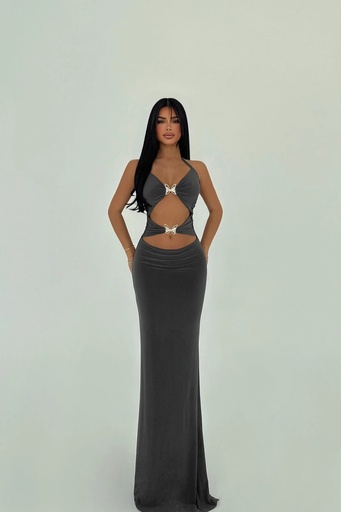 Anthracite Window Detail Dress