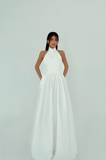 White Basic Long Dress