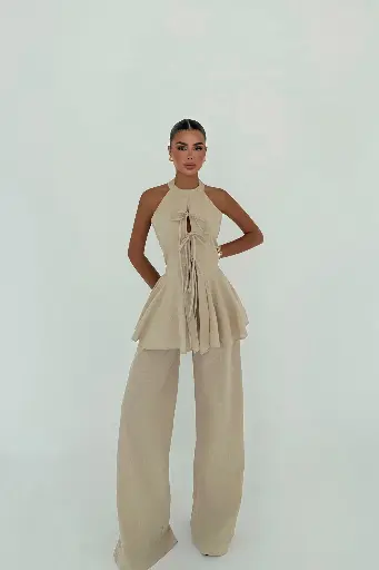 Beige Trouser Suit 