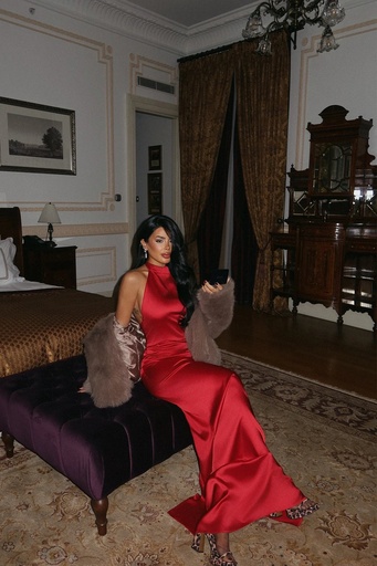 Red Satin Dress