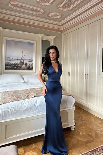 Navy Blue Sartoria Long Dress