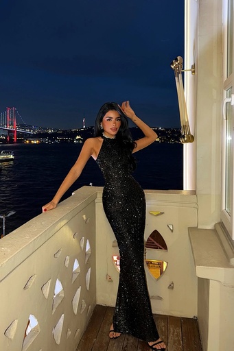 Green Shion Sequined Dress