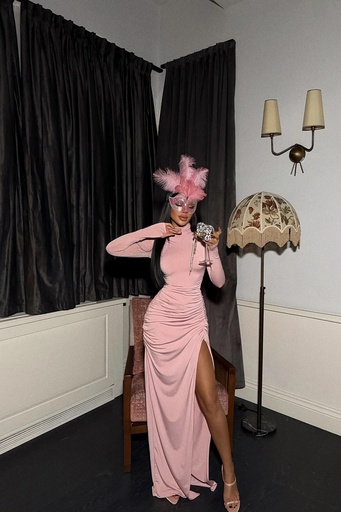 Pink Long Sleeve Dress